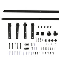 183 cm sliding door complete set, sliding door hardware with floor guide, sliding door track, rollers, sliding
