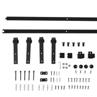 183 cm sliding door complete set, sliding door hardware with floor guide, sliding door track, rollers, sliding