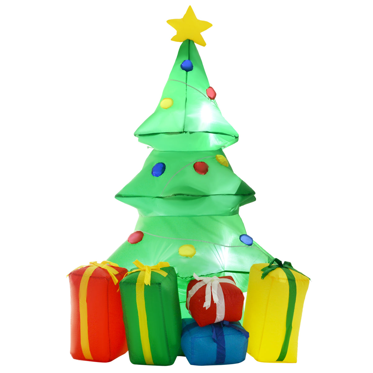 Inflatable Christmas decoration with LED light, gifts, 150 cm, waterproof, for Christmas parties