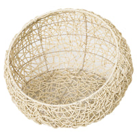 Rattan cat cave cat bed cat house with cushion cat tent pet house for cats dogs beige Ø56 x 35 cm (8)