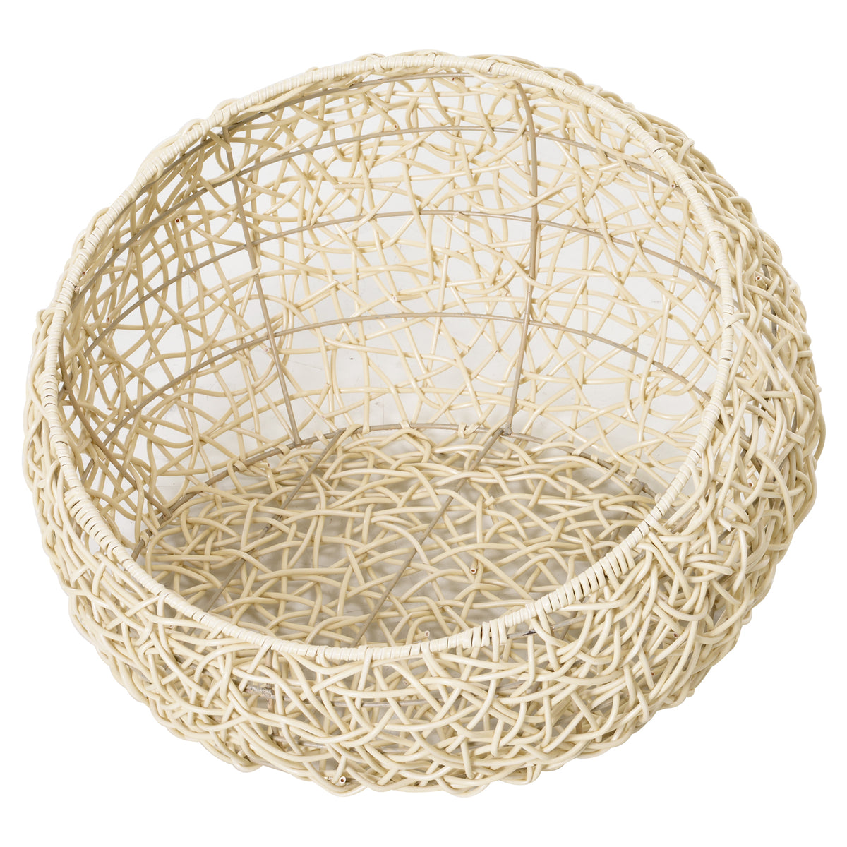 Rattan cat cave cat bed cat house with cushion cat tent pet house for cats dogs beige Ø56 x 35 cm (8)
