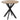 Dining table 75 x 75 cm round kitchen table for 2-4 people modern dining table with spider base brown