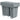Pull-out trash can, kitchen waste bin with 2 removable buckets, handle, 30 liters (20 L+10 L), metal, gray