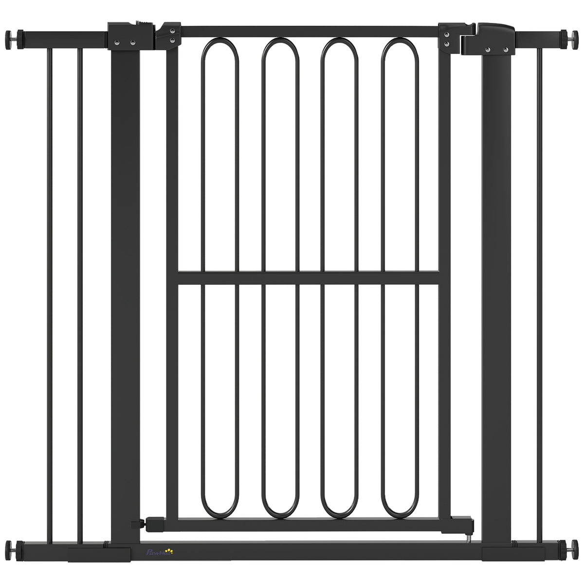 Dog safety gate, 76-104 cm pressure-mounted barrier, stair gate