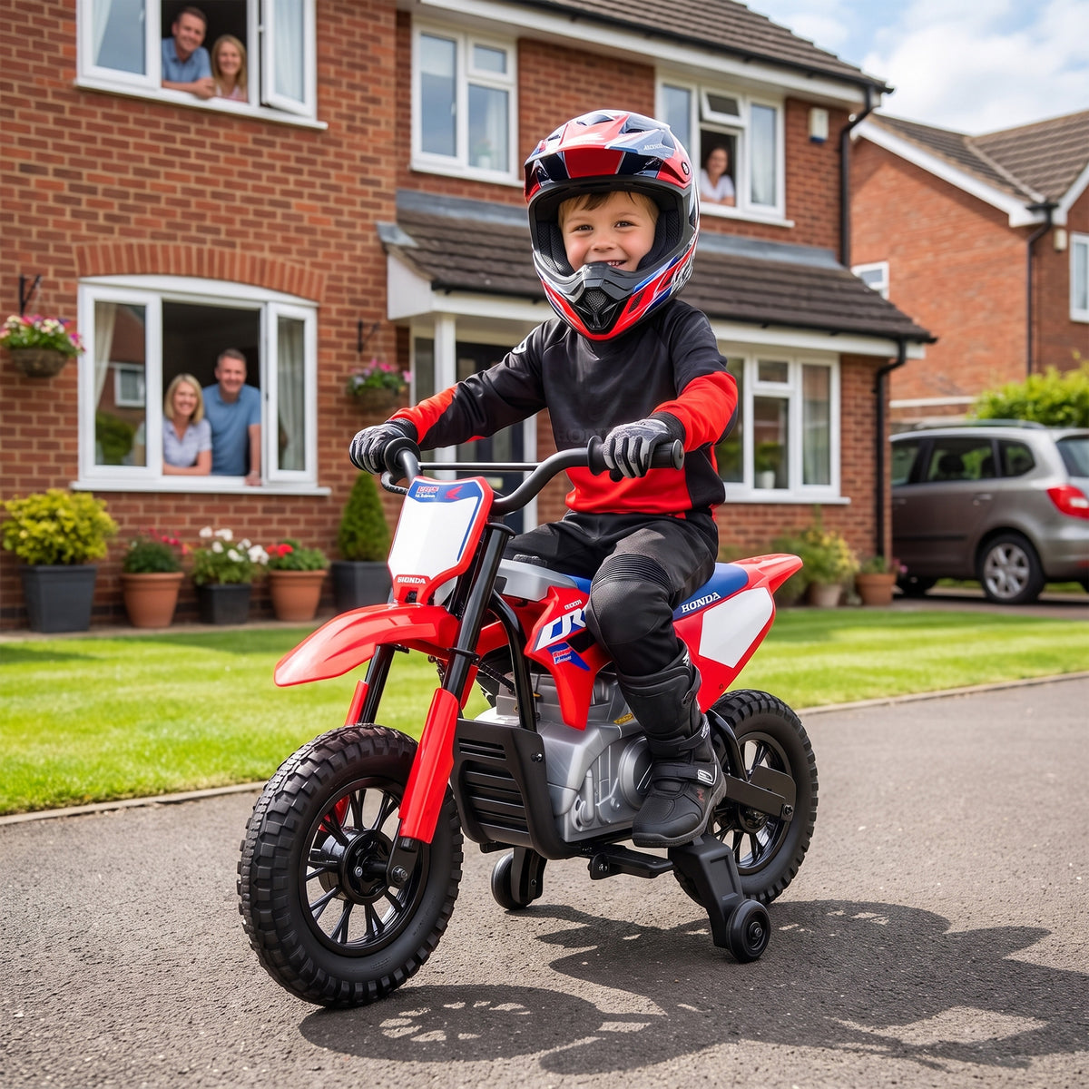 Kids' Electric Motorcycle HONDA CRF 450R 12V Children's Motocross with 35W Motor, Lithium Battery, Rear (2)
