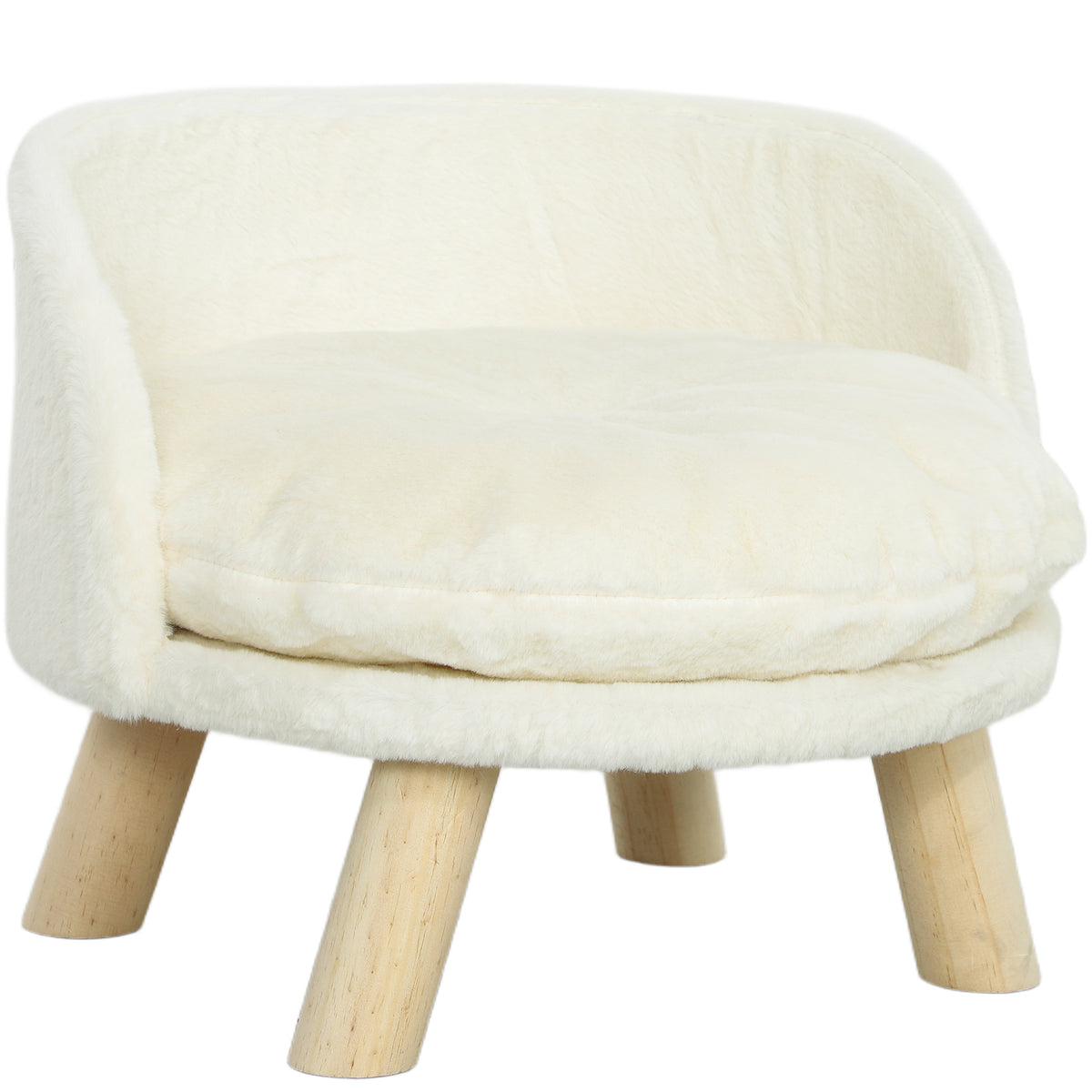 Pet bed for dogs and cats, soft & washable cushion, protective rim, 40.5 x 40.5 x 33 cm
