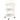 Rolling cart, serving trolley, 3 storage baskets, 3 hanging bins, 4 hooks, metal frame, 42 x 38 x 86.5cm, white