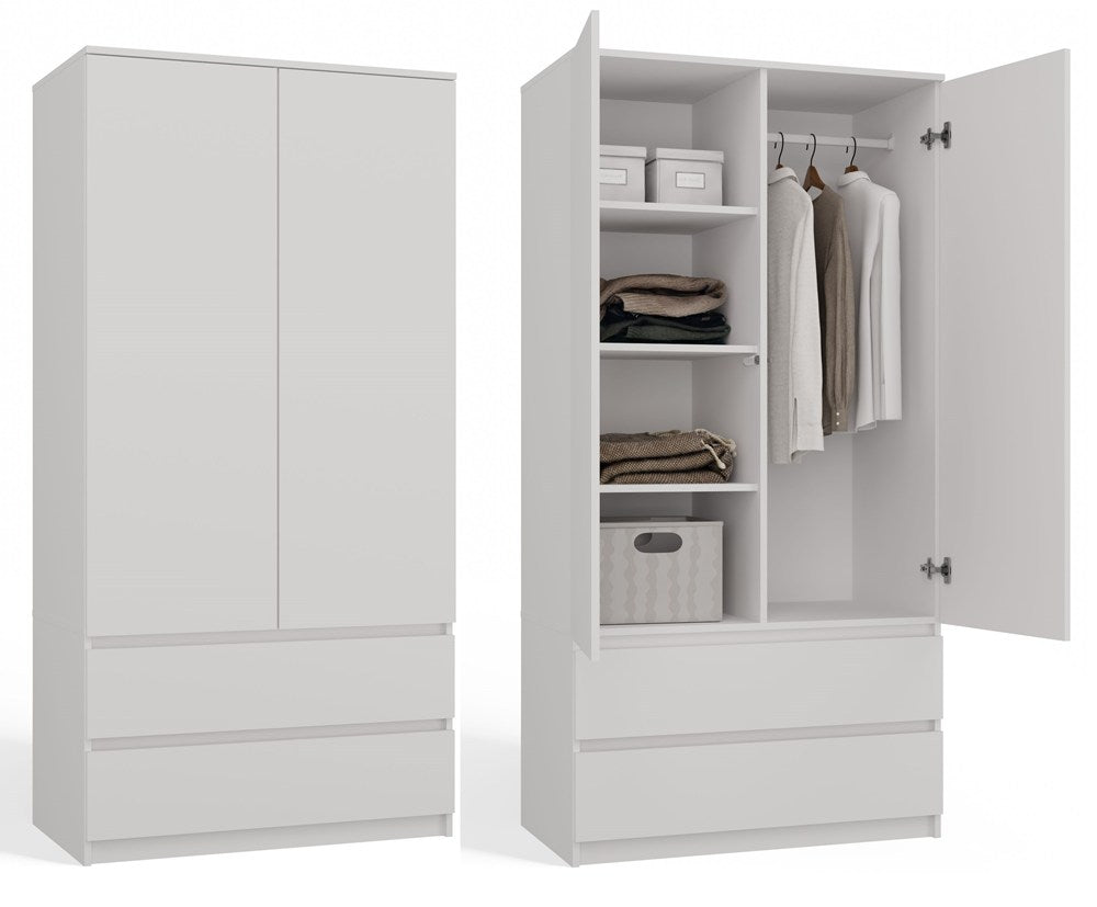 Kleiderschrank Malwa SS-90 WEISS