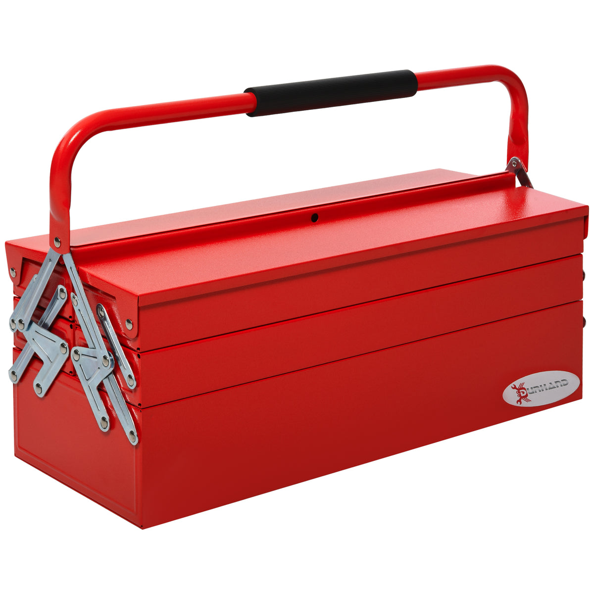Toolbox tool chest 5 compartments foldable steel (SPCC) red 56 x 20 x 41 cm