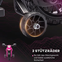 Electric motorcycle for children, 12V kids' motorcycle with training wheels, children's vehicle with horn and (5)