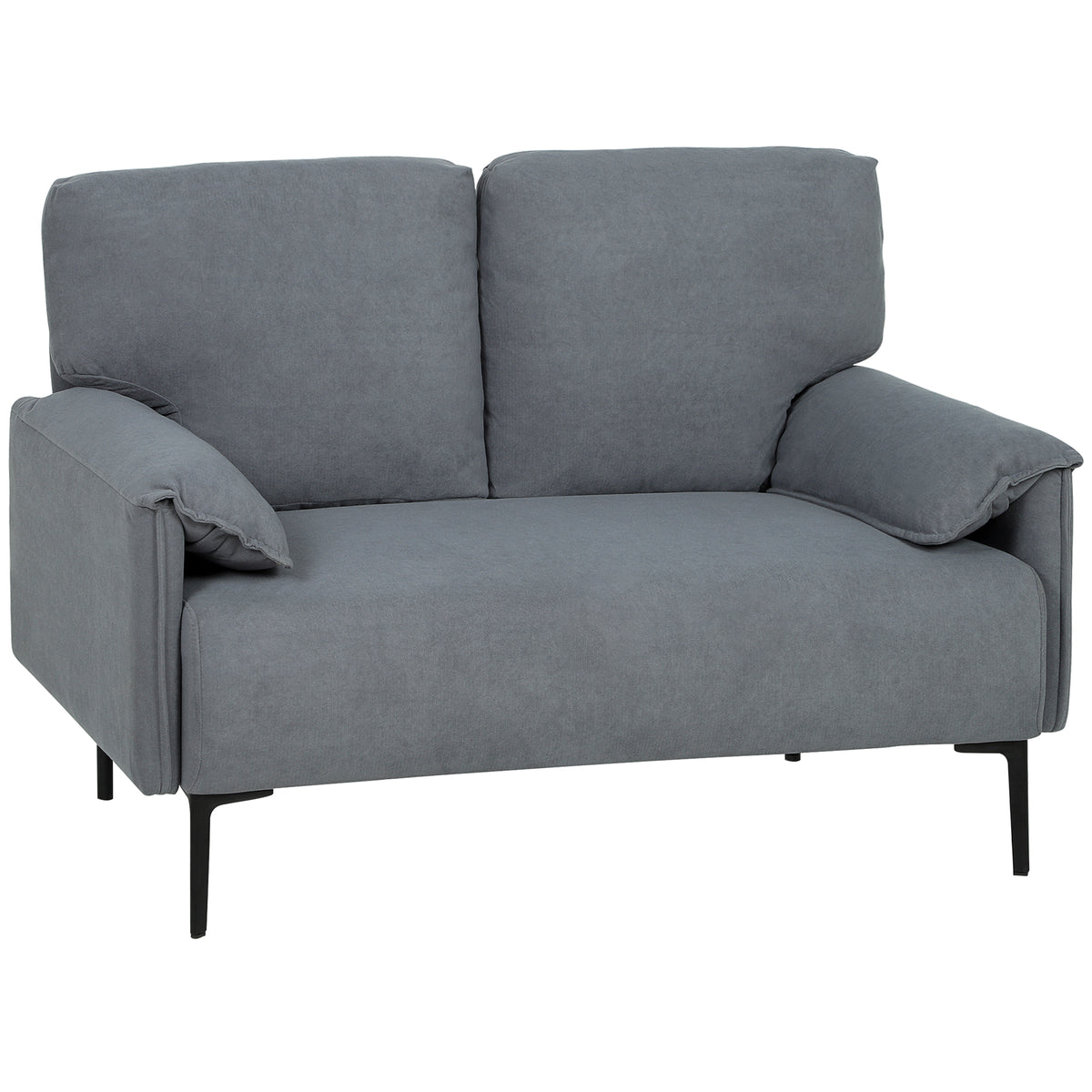 2-seater sofa, thick cushions, velvet upholstery, upholstered sofa, black