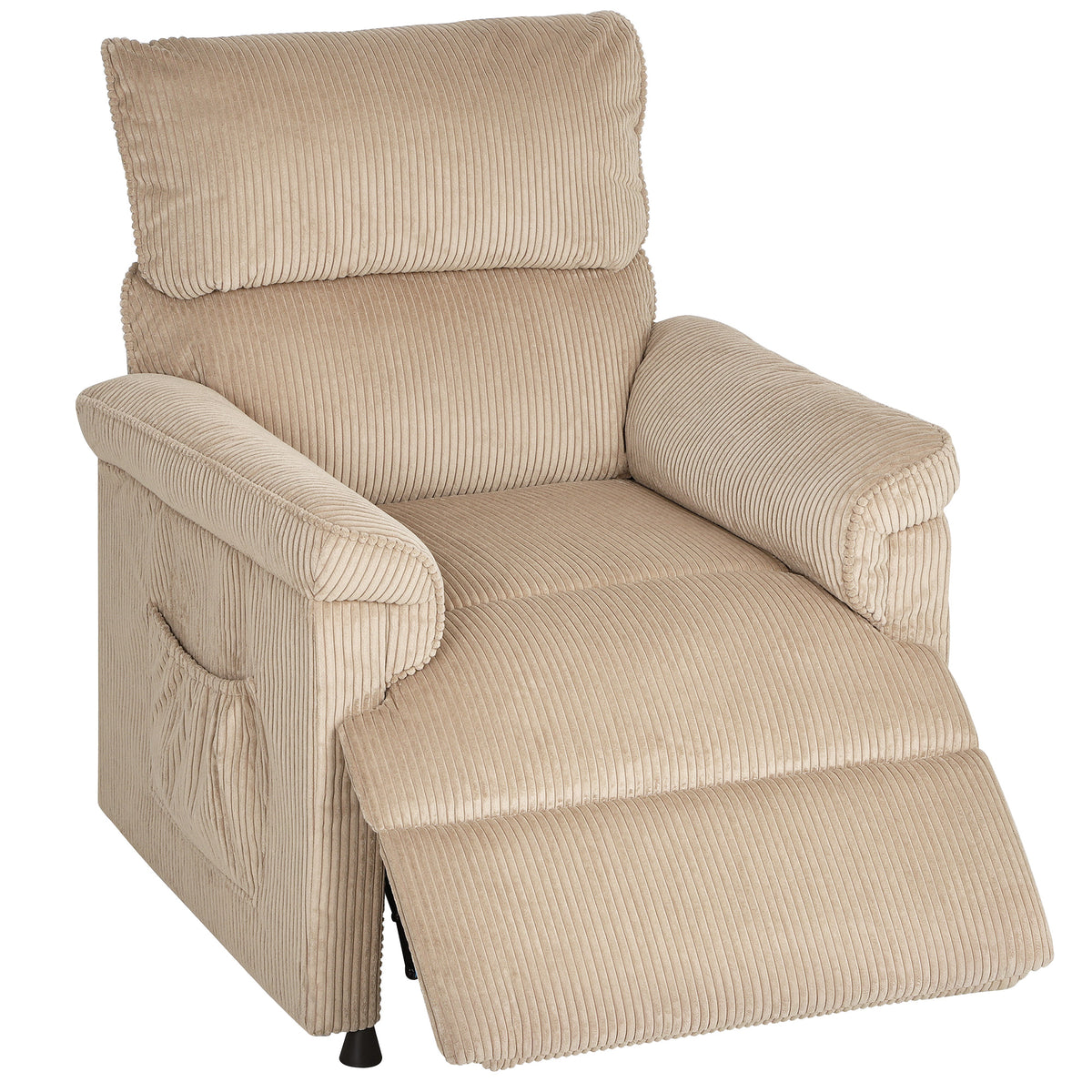 Massage chair with vibration modes, heating function, quiet motor, memory function, steel, fabric upholstery