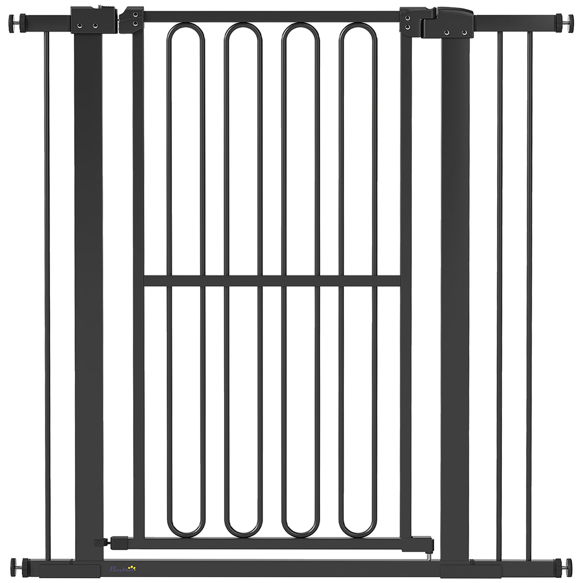 Dog safety gate, 76-104 cm pressure-mounted barrier, stair gate