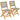 Garden chairs, set of 2, folding chair with breathable seat, comfortable seat height, made of solid wood &