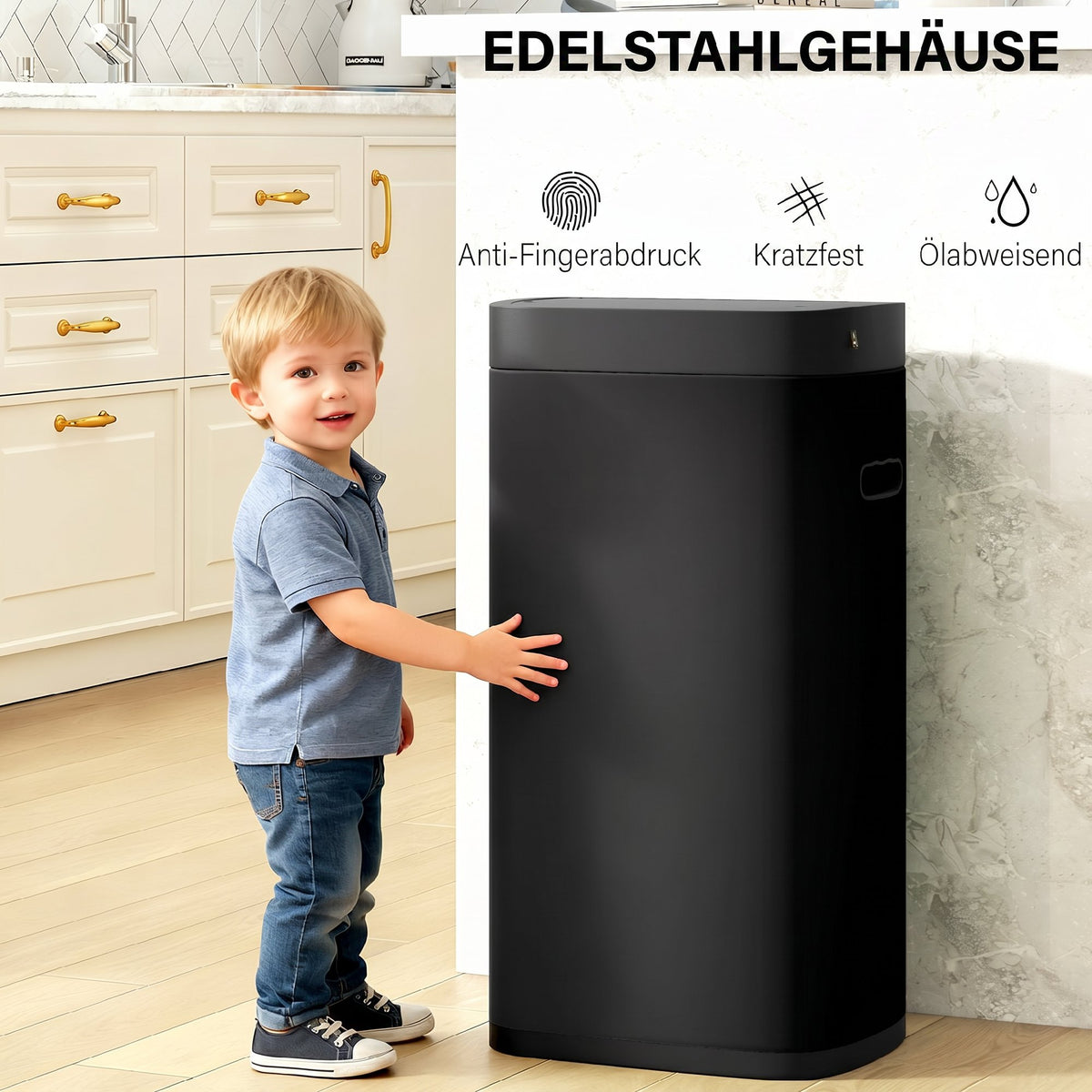 50L sensor trash can, touchless kitchen waste bin with motion sensor, fingerprint-resistant (6)