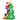 Inflatable Christmas tree, Christmas decoration, 1.8 m, incl. blower, 123 cm x 85 cm x 180 cm, green + red