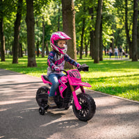Electric motorcycle for children, 12V kids' motorcycle with training wheels, children's vehicle with horn and (2)