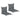 Set of 2 seat cushions, 98cm x 50cm x 8cm chair cushions with ties, padded cushion, washable / ergonomic seat