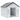 Dog house with gable roof, weatherproof, plastic, 65 x 75.7 x 63 cm, gray