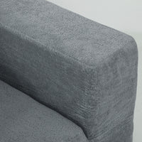 Modular corner sofa, U-shape sofa with wide and deep seat, 2 ottomans, dark gray (9)