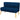 Retro-design 2-seater sofa, wooden legs, 117 cm x 56.5 cm x 77 cm, blue