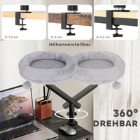 Cat desk bed, cat bed for desk with 360° rotation, adjustable height, cat lounger with removable (5)