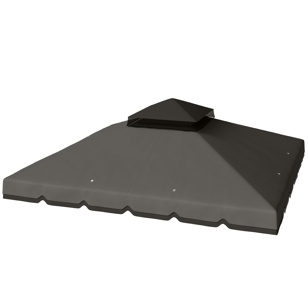 Replacement roof for 3x3m pavilion, water-repellent pavilion roof with double roof and water drainage holes