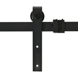 183 cm sliding door complete set, sliding door hardware with floor guide, sliding door track, rollers, sliding (6)