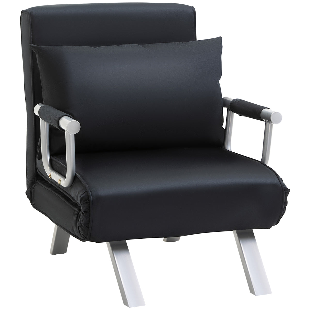 3-in-1 sofa bed, guest bed, armchair including pillow, black