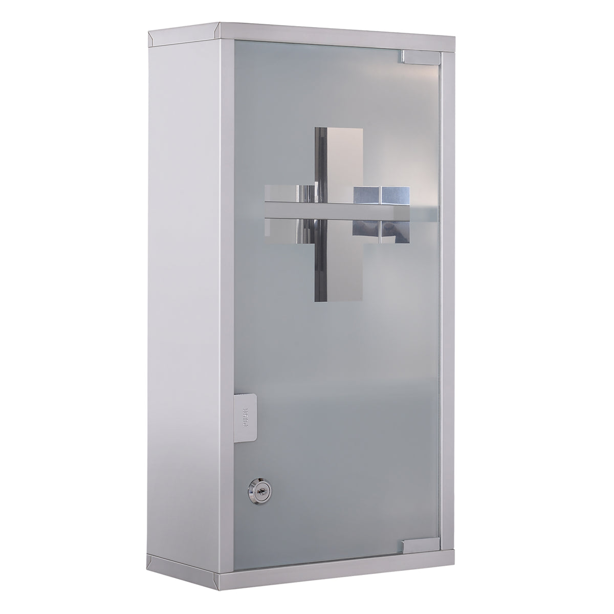 Stainless steel medicine cabinet, medical cabinet for medication storage, lockable medicine chest with 3