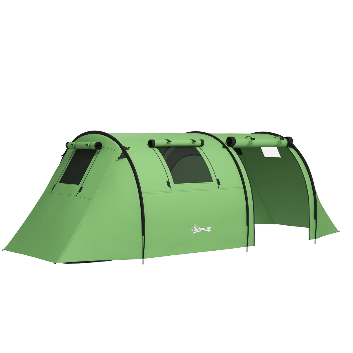 Camping tent for 3-4 people, stable, waterproof family tent with bedroom and living room, 3000mm water column