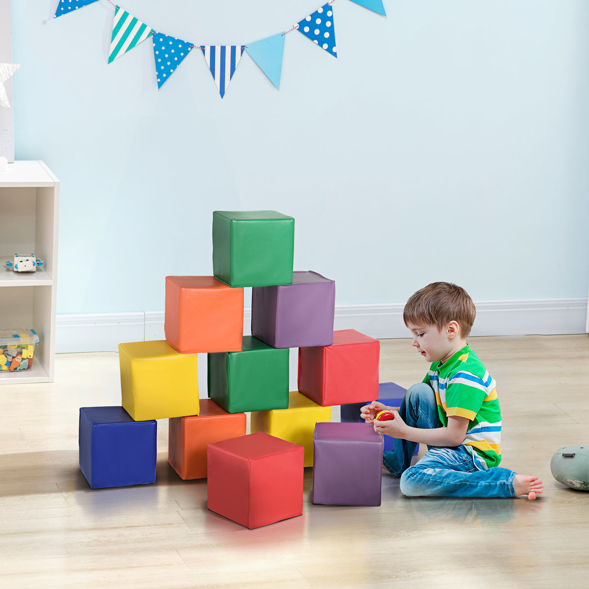 12-piece foam building block set, children's soft building blocks, giant building blocks, construction toy for (2)