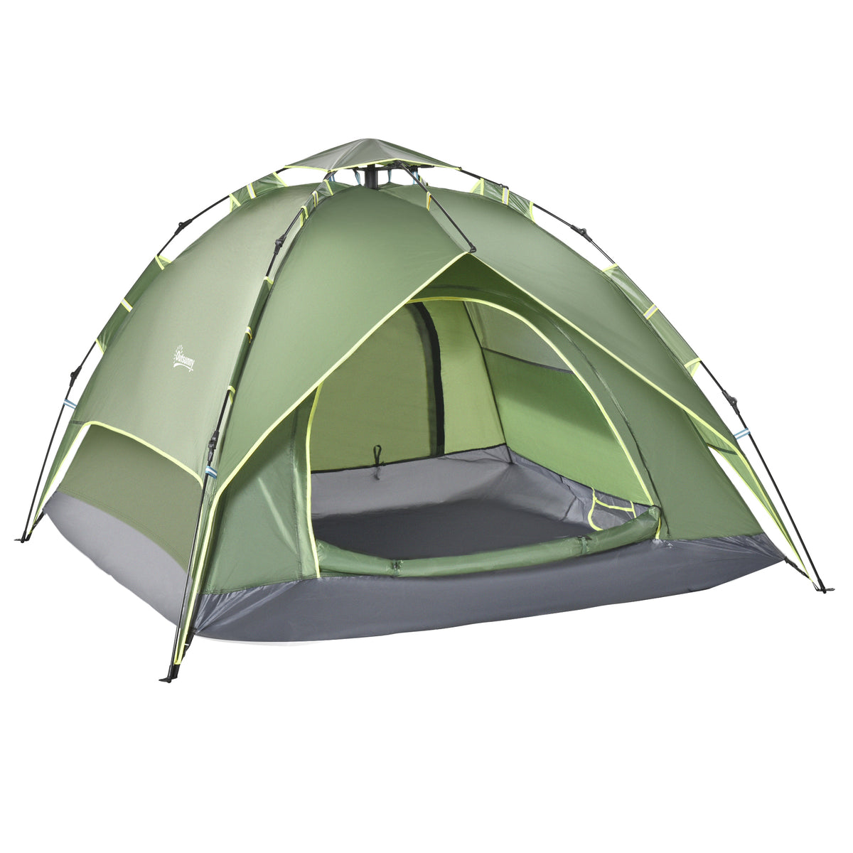 Double tent camping tent outdoor tent family tent quick-up tent 2 adults + 1 child 4 seasons waterproof carrying