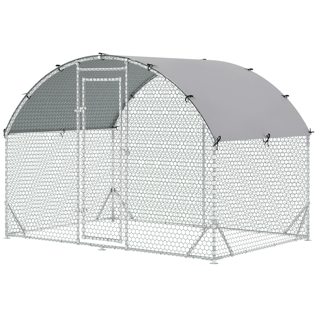 Enclosure for small animals, outdoor run for chickens, rabbits, ducks, stable construction, steel and Oxford