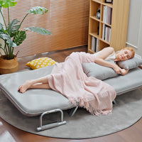Sofa bed, double sofa, guest bed, including 2 cushions, gray (8)
