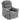 Massage recliner with heat, adjustable headrest, and wall-hugger function, gray