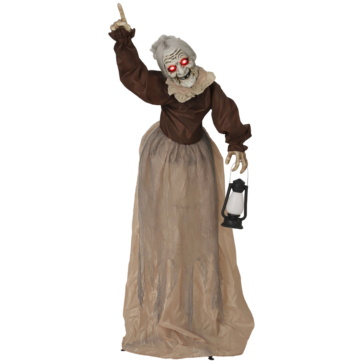 150 cm Halloween decoration Halloween witch with LED lights, sound function, adjustable arms, head