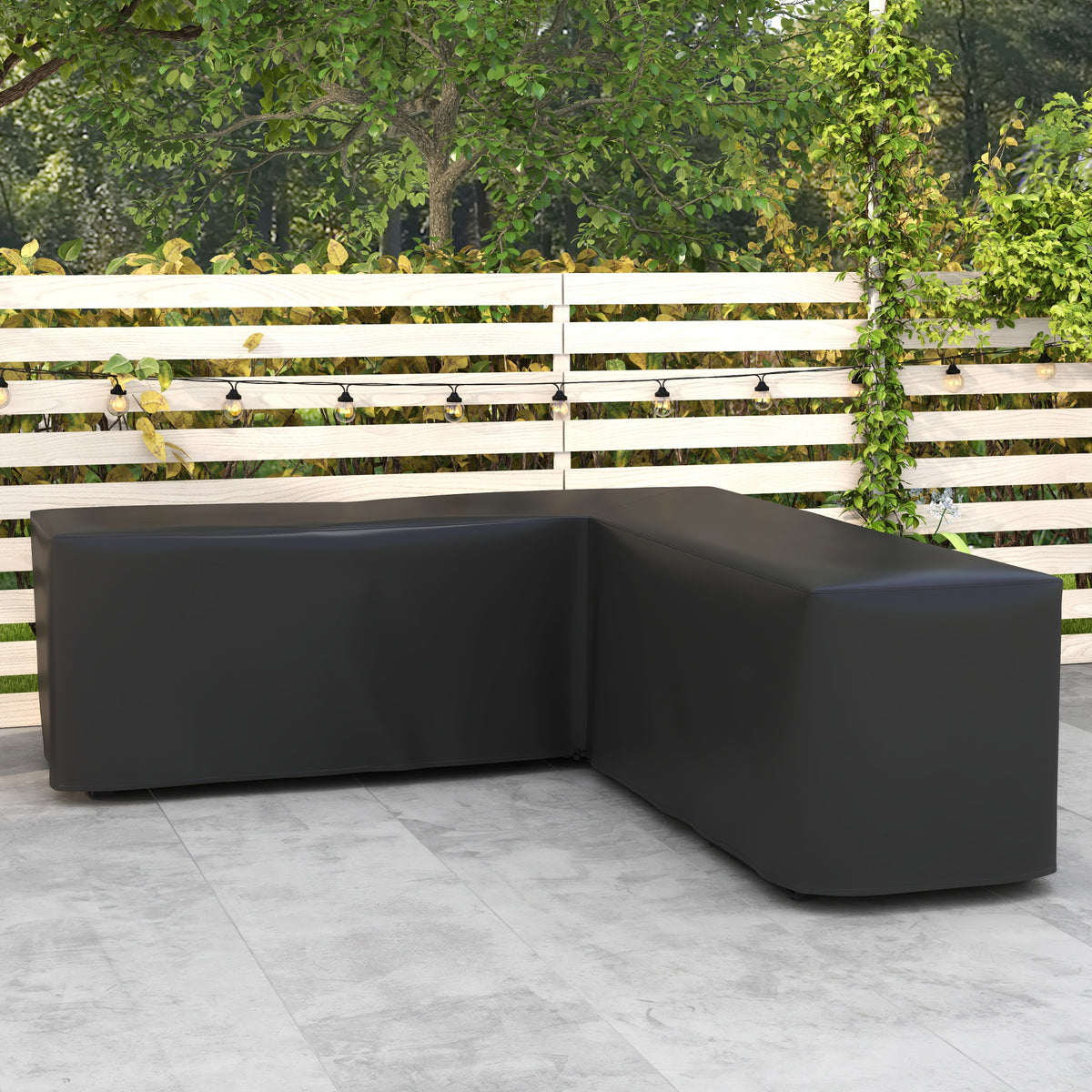 Protective cover for garden furniture, L-shaped waterproof cover for corner sofa, anti-UV 250 x 250 x 79 cm (2)