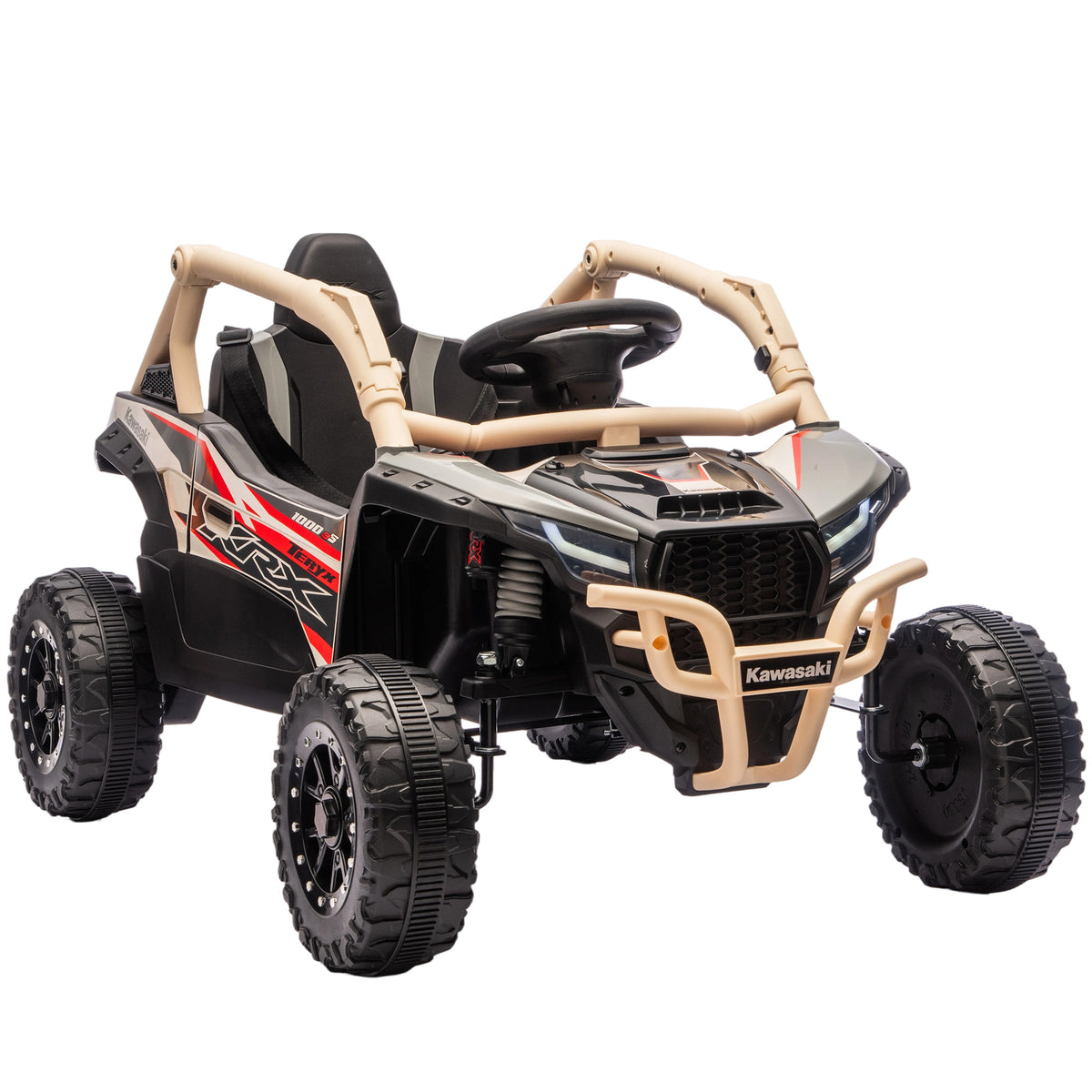 12V Electric Ride-on Off-Road Vehicle for Kids, Remote Control, LED Lights, Music, Horn, for Children Aged 3-8