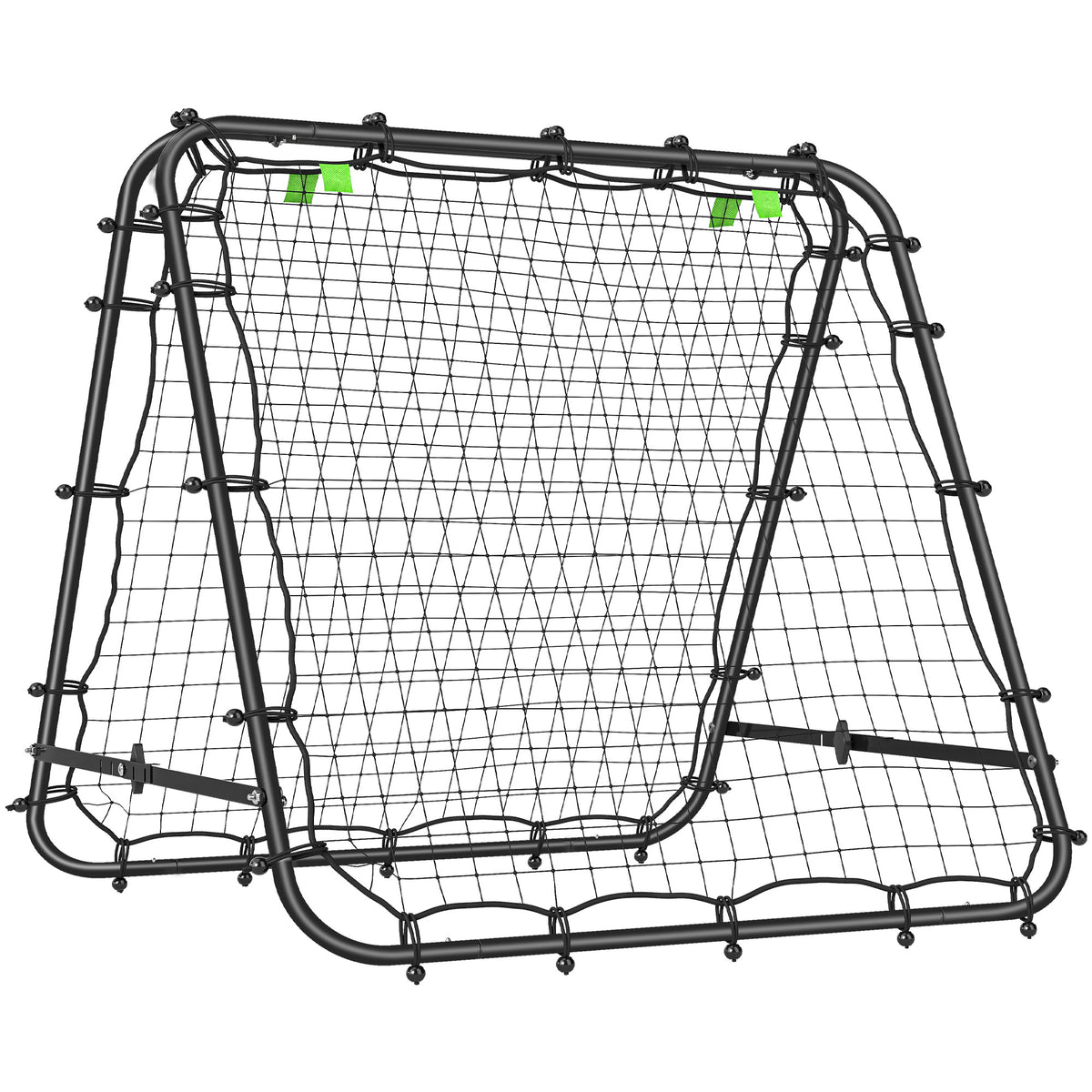 Soccer goal, adjustable, foldable, metal frame, 100 x 68-95 cm, black