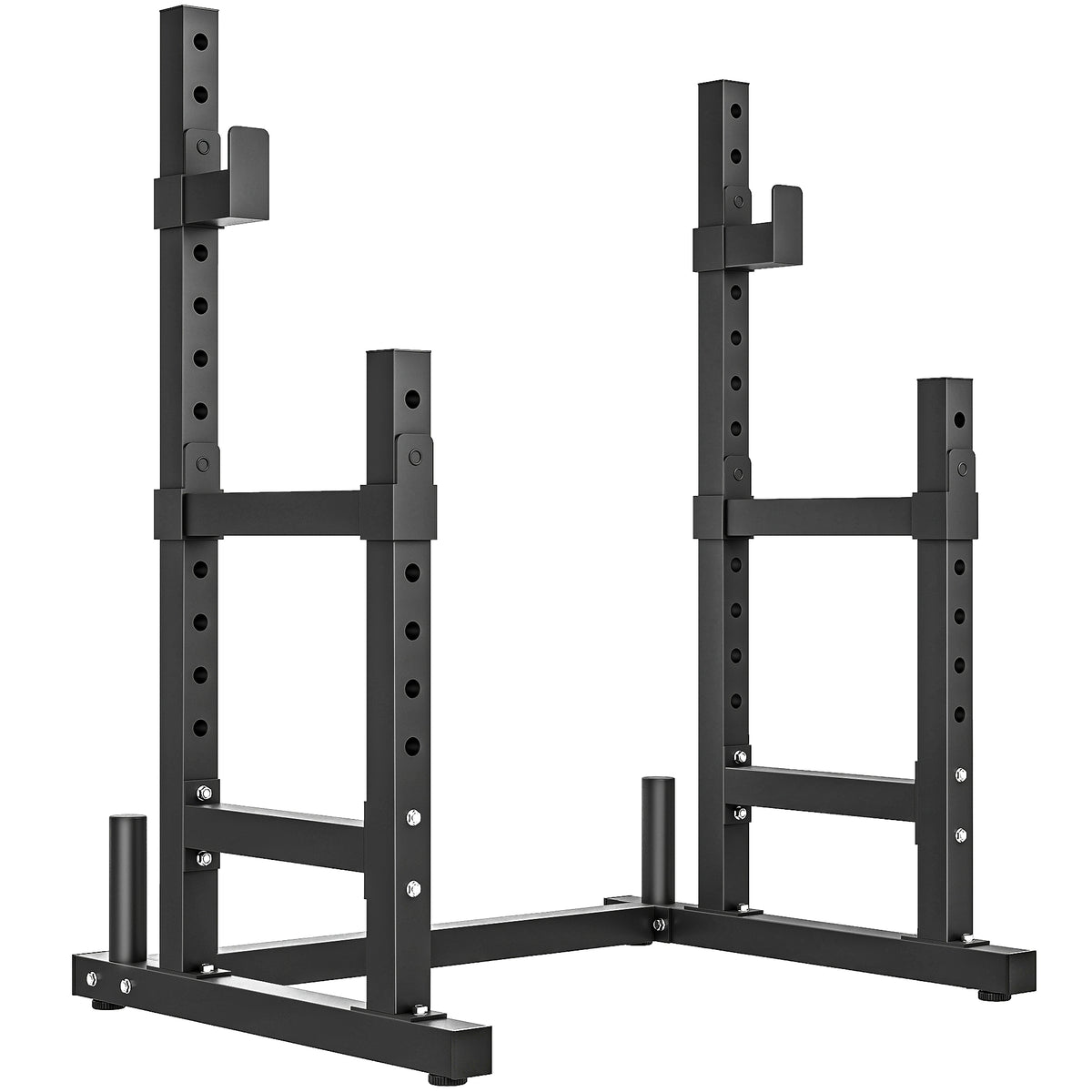 2-Tier Dumbbell Rack, Steel Weight Plate Rack, Barbell Stand up to 500 kg, Black
