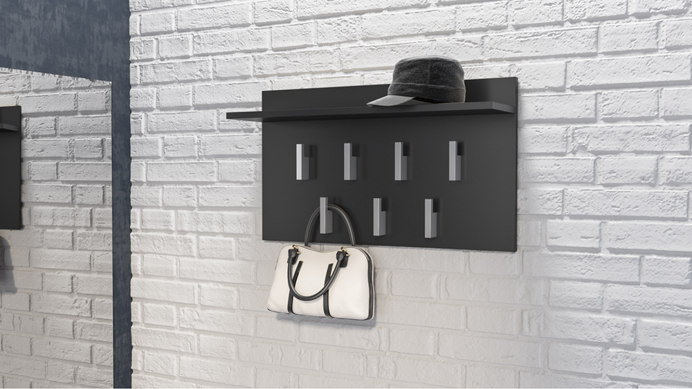 Garderobenpaneel 2F 2F SCHWARZ – Produktabbildung 2