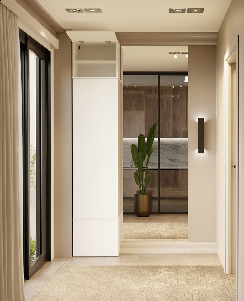 Schrank HAGA 1SZ 3 Türen Garderobe für Flur Korridor WEISS – Produktabbildung 2