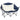 Folding chair, foldable 2-seater camping chair with cup holder and carrying bag, load capacity up to 250kg, blue