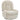 Recliner, Swivel Rocking Chair with Deep Seat, Thick Back Cushion, Easy Assembly, Cream