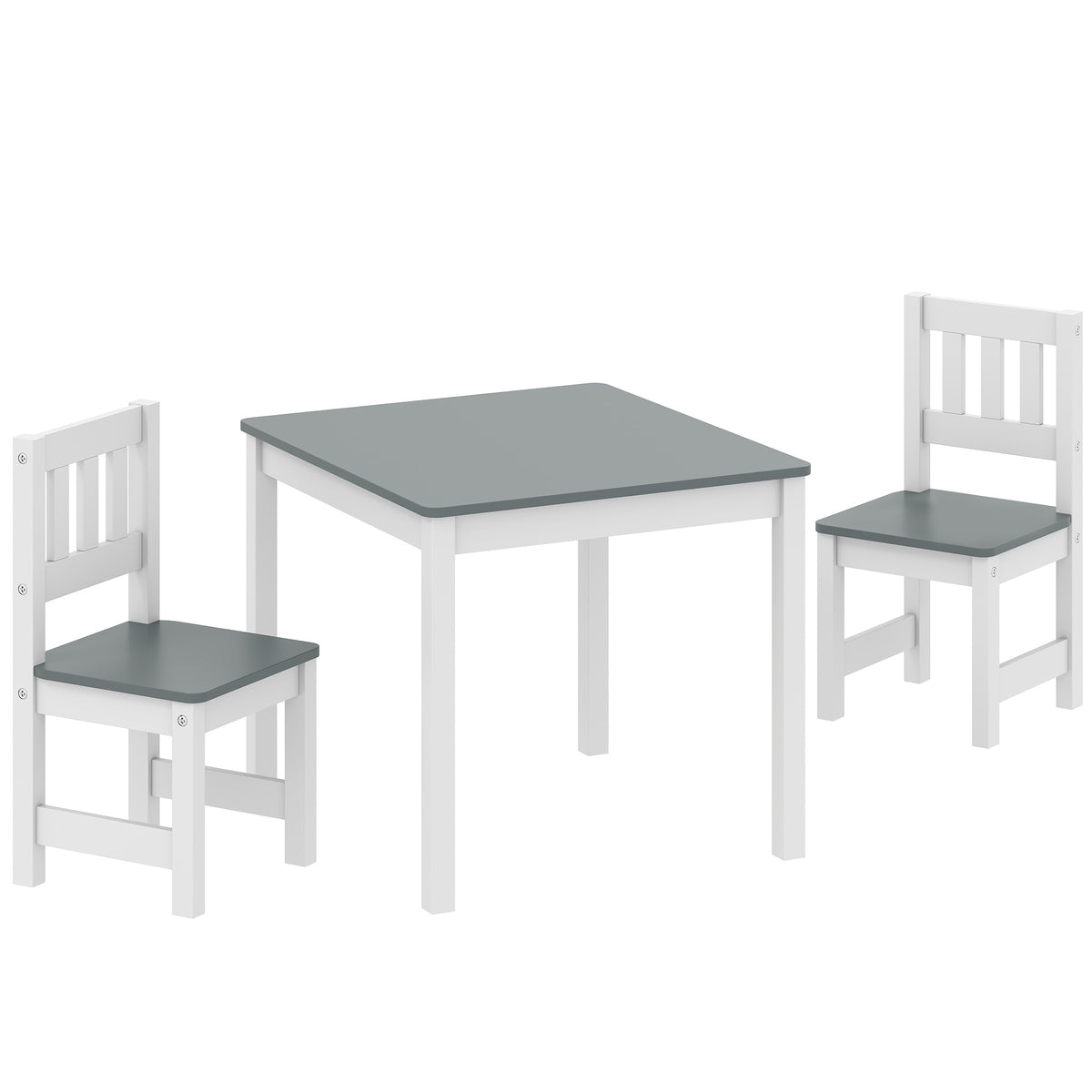 Children's table with 2 chairs, 3-piece children's furniture set, seating group for children, children's