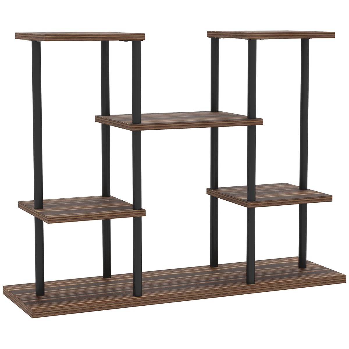 4-tier flower stand, 4-tier plant stand, flower pot holder for indoor and outdoor use, wood, steel