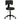 Rolling stool, height-adjustable salon chair made of PU leather with cushioned seat, backrest and casters, black