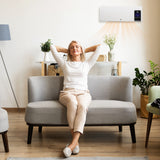 Electric heater, wall-mounted, oscillation function, 2 modes, timer, LED display, white (8)