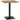 Dining table, square kitchen table for 2 people, dining room table with wood look, steel base, 70 x 70 x 75 cm